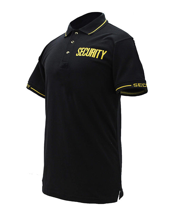 Security Polo Shirt with Woven Security Sleeves and Collars