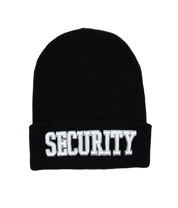 Embroidery Beanie Cap Hat - Black