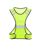 Lightweight Reflective Running Vest for Motorcycling, Cycling, Jogging, Adjustable Waist