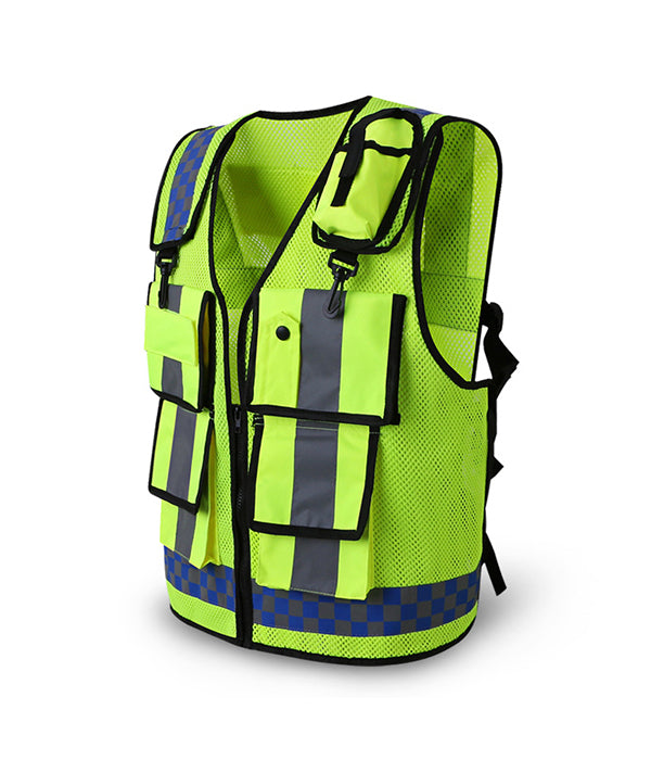Reflective Mesh Safety Vest - Multi Pockets Breathable Vest