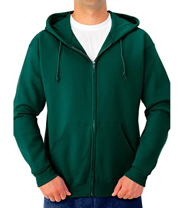 Men's Forest Green Fleece Hoodies & Sweatshirts