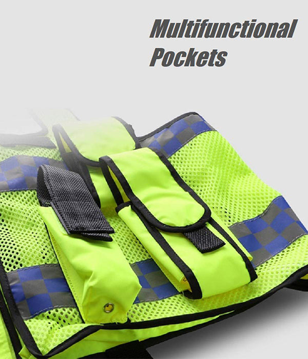 High Reflective Safety Security Vest, High Visibility Mesh Adjustable