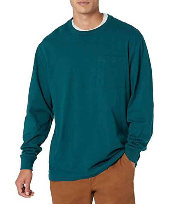 Men's Long-Sleeve Heavyweight Workwear Pocket T-Shirt