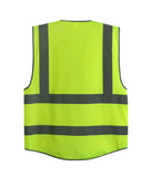 High Visibility Safety Vest - Multi Pockets Reflective Mesh Breathable Workwear