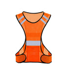 Lightweight Reflective Running Vest for Motorcycling, Cycling, Jogging, Adjustable Waist