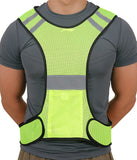 Lightweight Reflective Running Vest for Motorcycling, Cycling, Jogging, Adjustable Waist