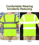 Reflective Safety Shirts Short Sleeves T Shirt With Pocket