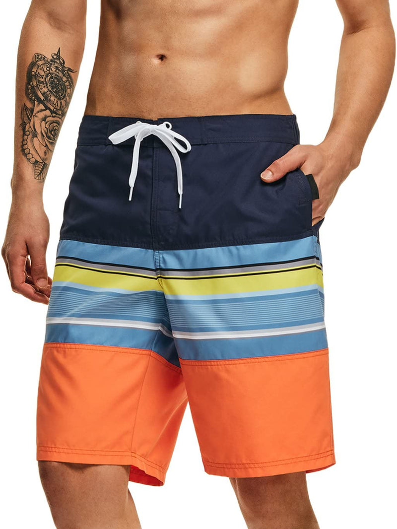 Men's Swim Trunks with Inner Mesh Liner and Pockets