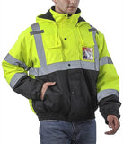 Men's High Visibility Reflective Jackets Waterproof Safety Jacket Work Construction Coats