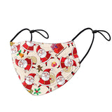 Hot Selling Xmas Face Christmas Cute Printed Design Mask 8 PCS