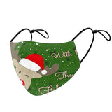 Hot Selling Xmas Face Christmas Cute Printed Design Mask 8 PCS