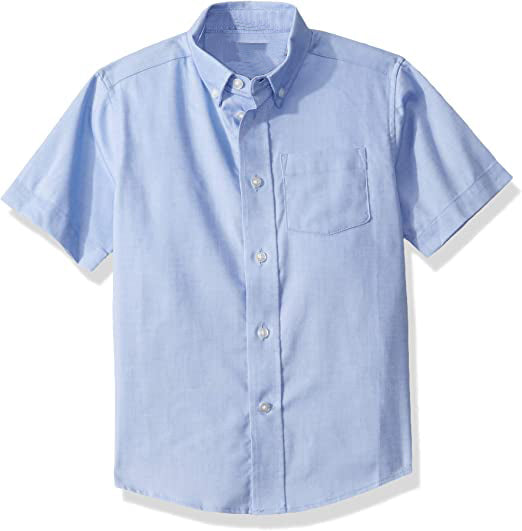 Boys' School Uniform Short Sleeve Button-Down Oxford Shirt